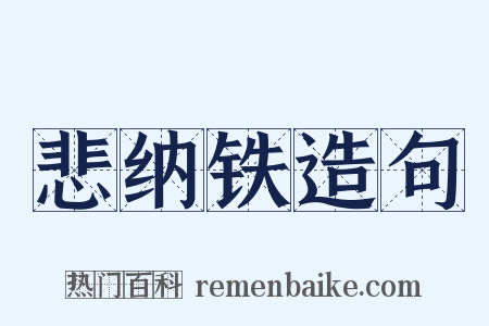 悲纳铁造句是什么意思的图片